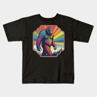 Rainbow Sasquatch Kids T-Shirt